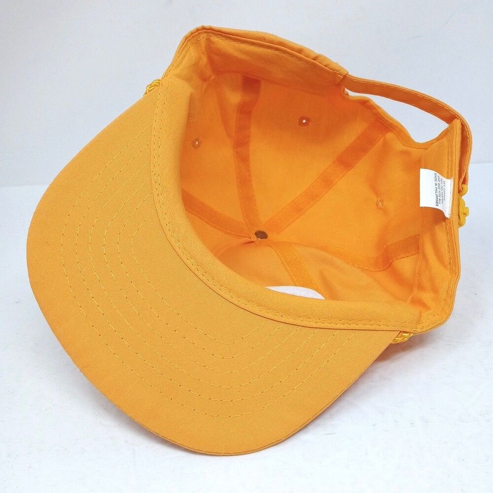Vintage Dewalt Tools Adjustable Hat Cap Racing Yellow Rope - Picture 7 of 9